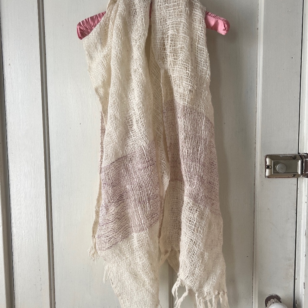 handmade vintage mohair scarf